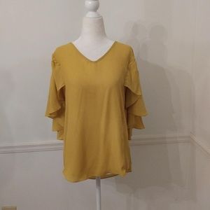 CATO V- Neck Caplet Blouse Size Medium NWOT